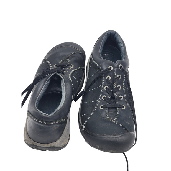 KEEN Shoes Hiking Women 10.5 Black Leather Comfort Durable Lace Up Sneakers 5322 - Picture 10 of 16